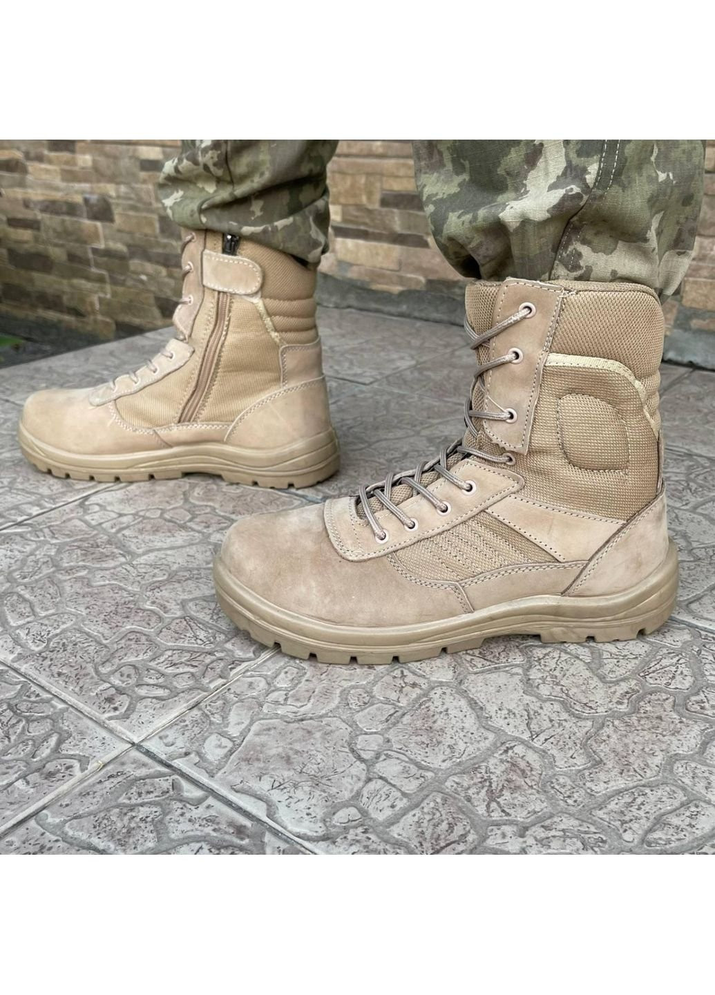 Светло-коричневые летние ботинки летние тактические всу (зсу) турция 6981 40 р 26,5 см койот KNF