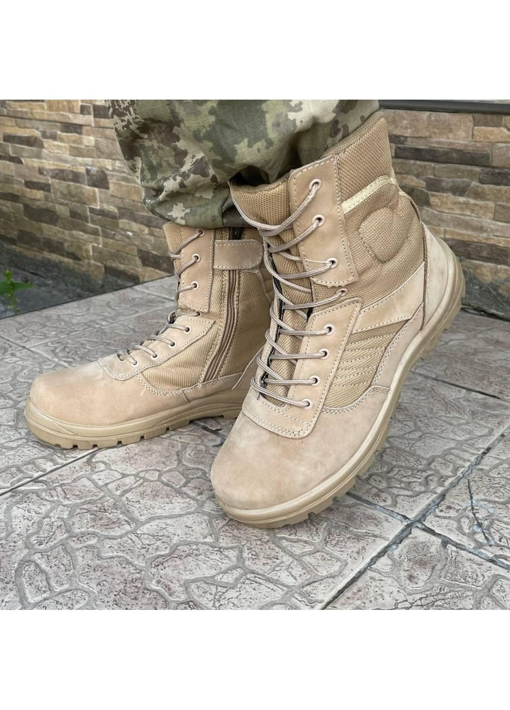 Светло-коричневые летние ботинки летние тактические всу (зсу) турция 6981 40 р 26,5 см койот KNF