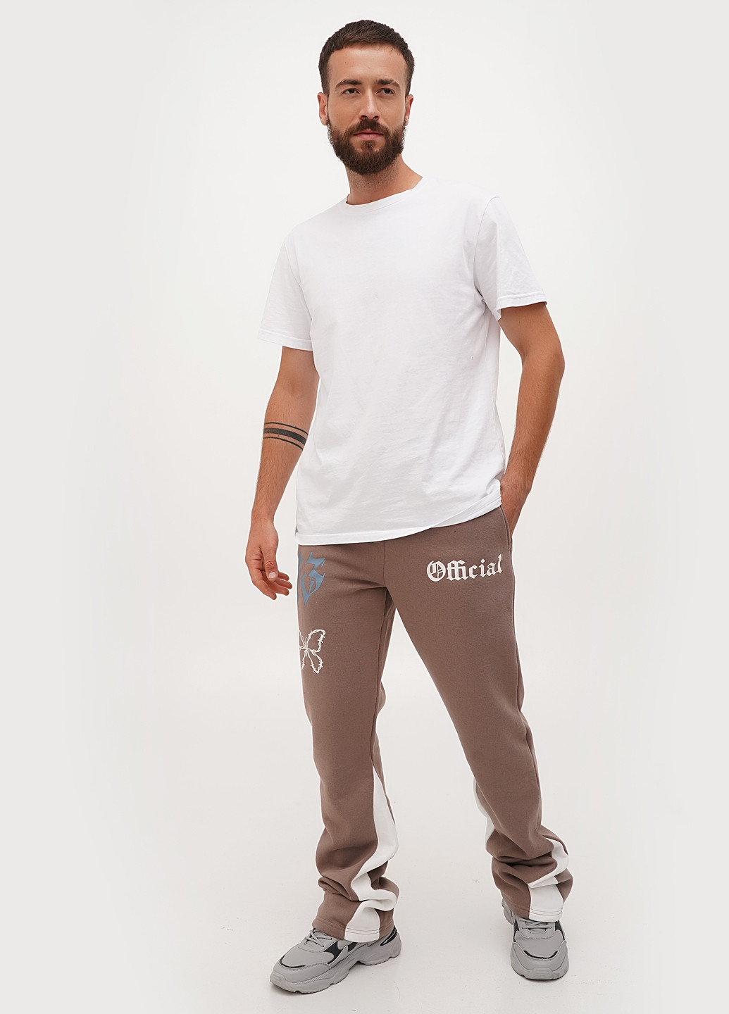 Кофейные кэжуал, спортивные демисезонные джоггеры брюки Boohoo