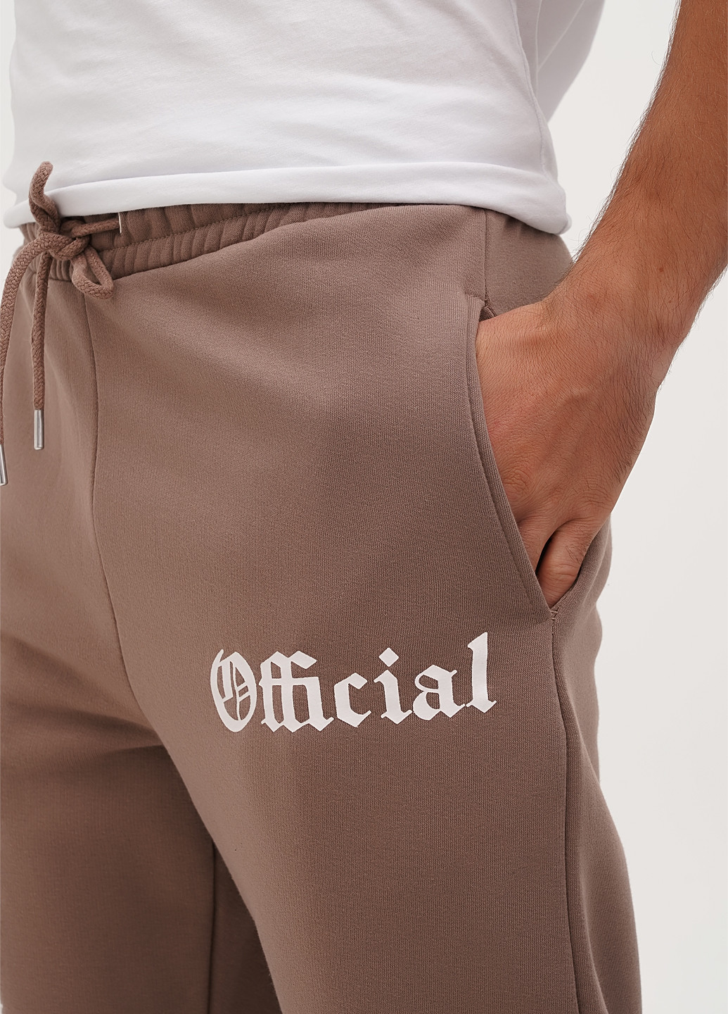 Кофейные кэжуал, спортивные демисезонные джоггеры брюки Boohoo