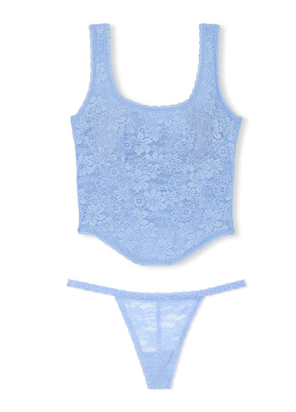 Блакитний демісезонний комплект (корсет, трусики) Victoria's Secret