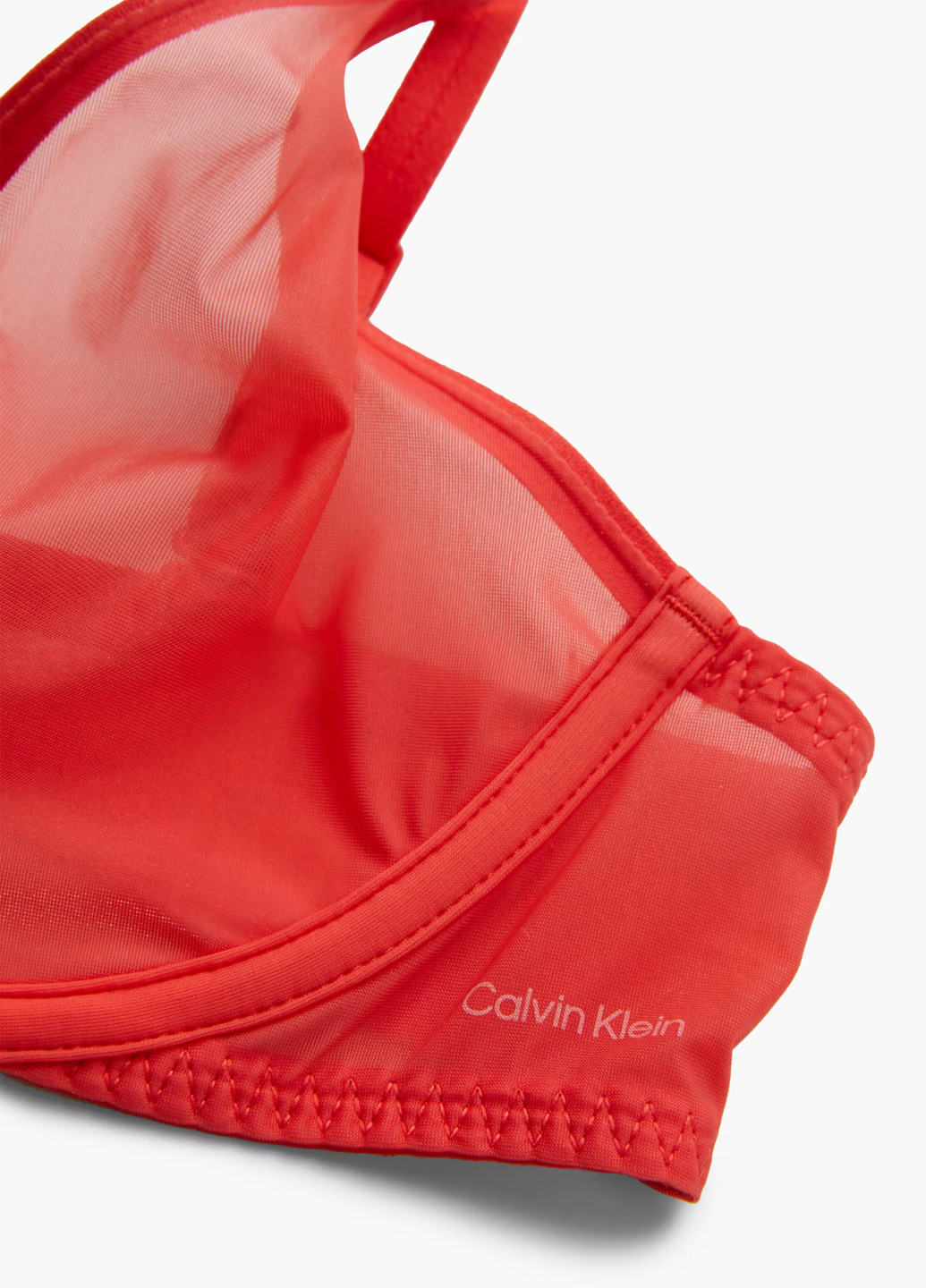 Красный бюстгальтер Calvin Klein с косточками нейлон