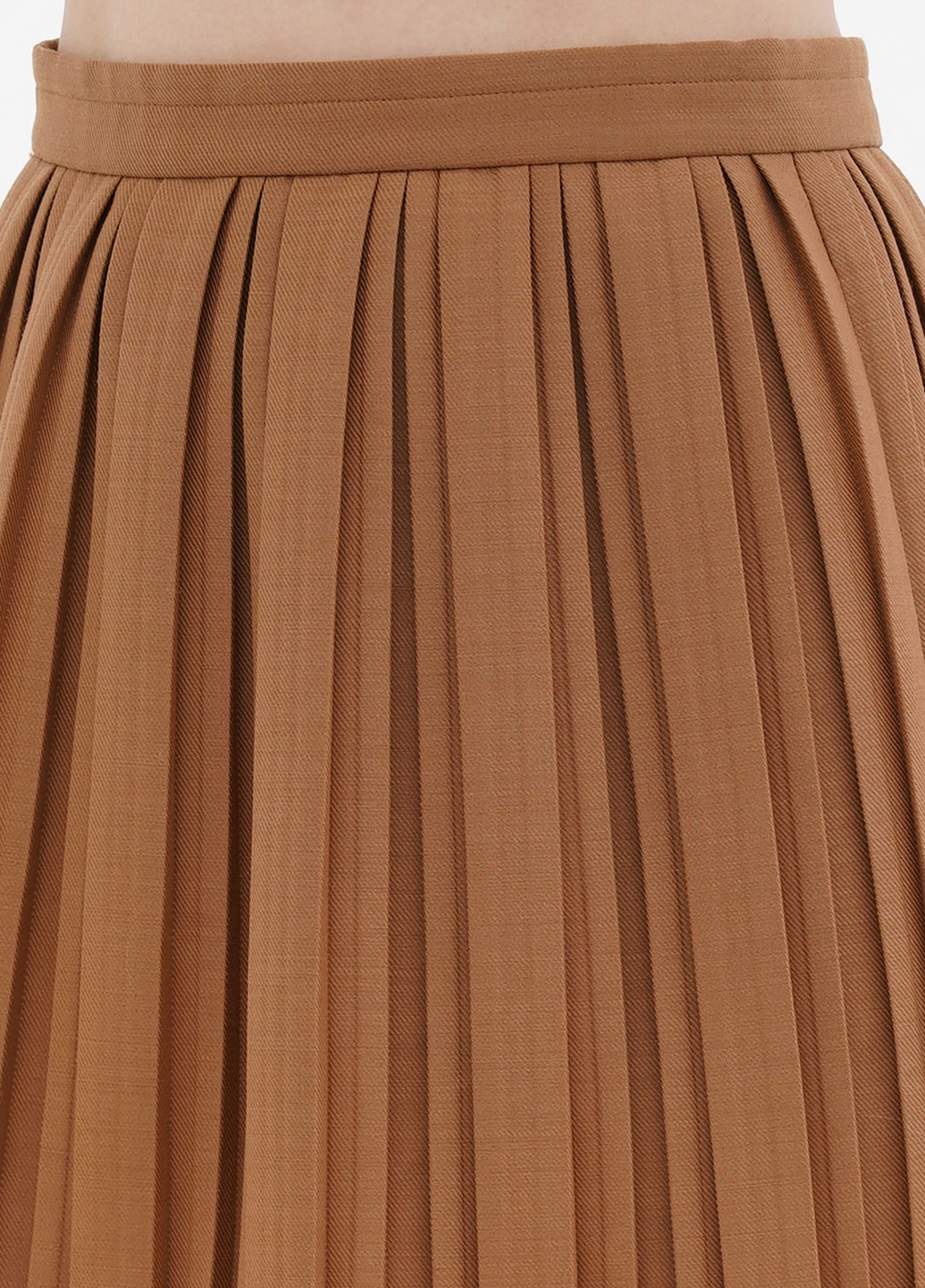 Светло-коричневая кэжуал однотонная юбка Cos плиссе