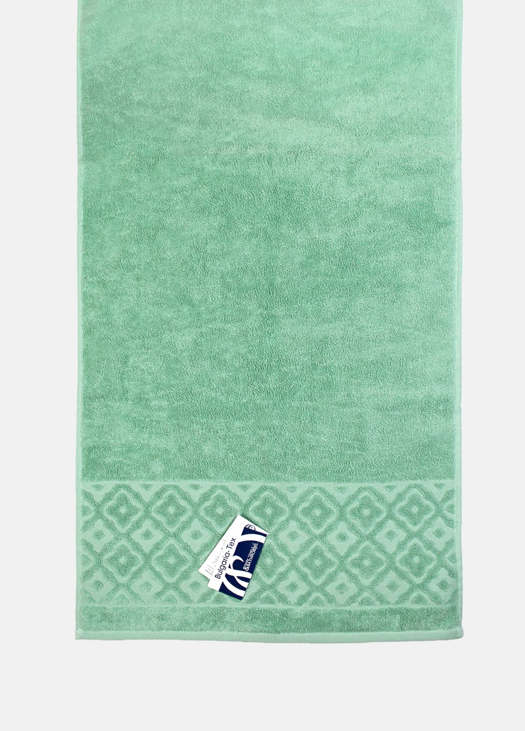 Bulgaria-Tex полотенце махровое lima, жаккардовое, с бордюром, мята, размер 70x140 cm салатовый производство - Болгария