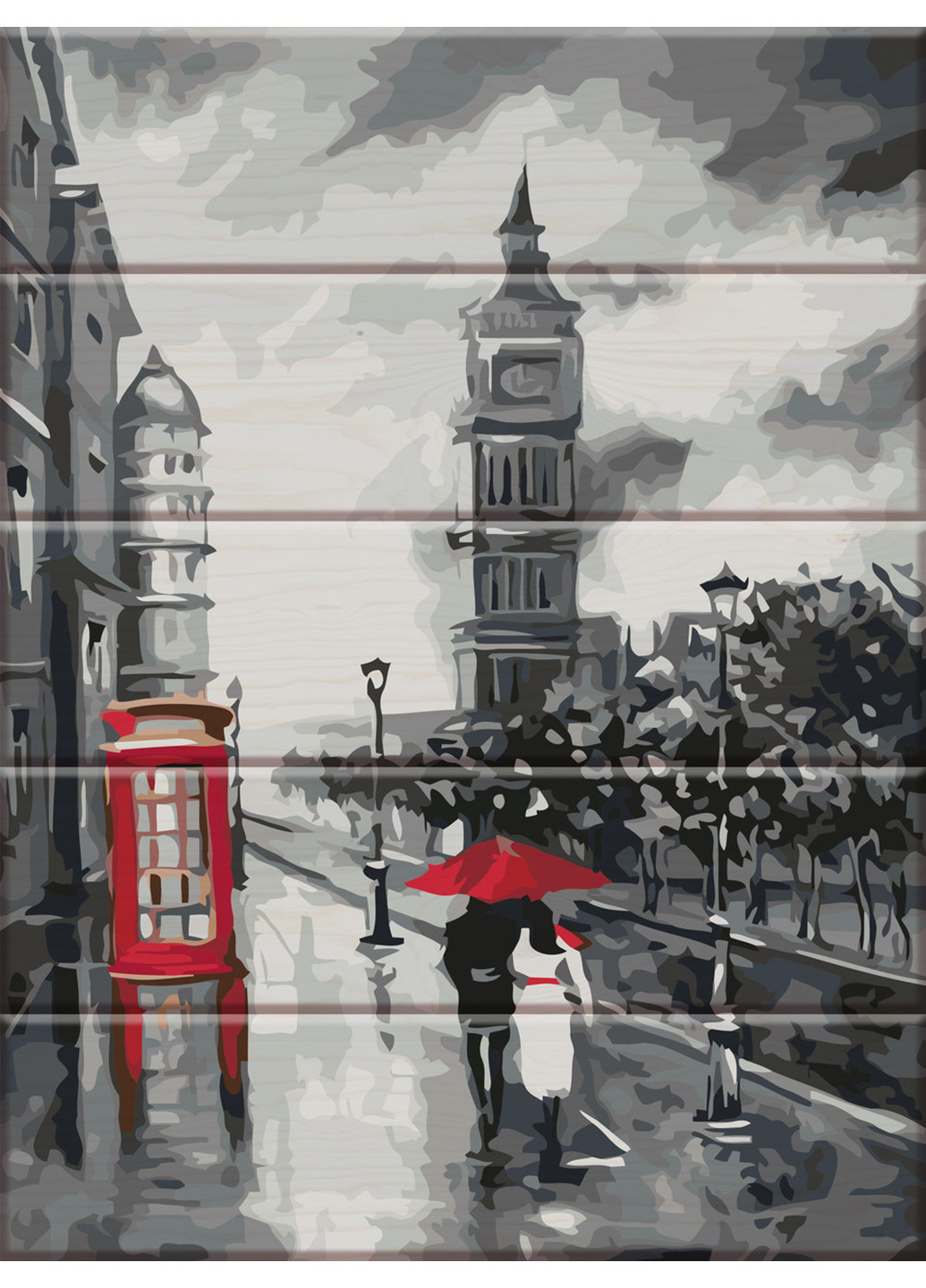 Картина за номерами на дереві "Старий Лондон" 30х40 см ArtStory (252129237)