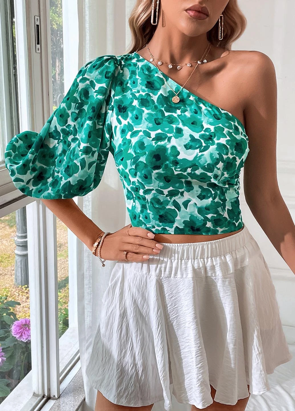 Зелена блуза SHEIN