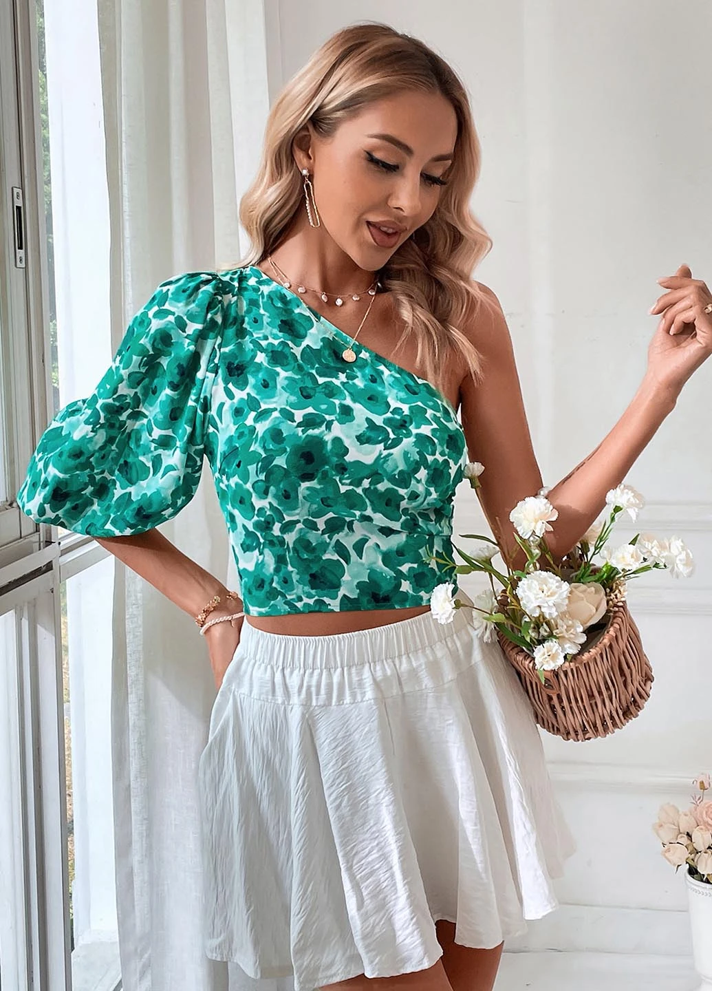 Зелена блуза SHEIN