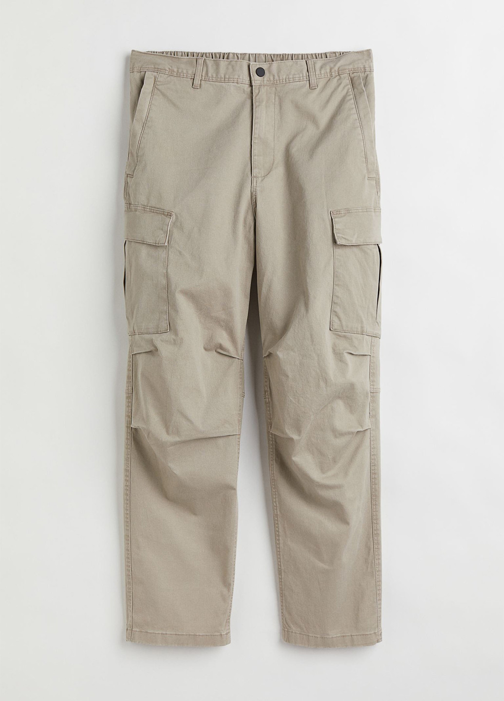 Светло-бежевые кэжуал демисезонные карго брюки H&M