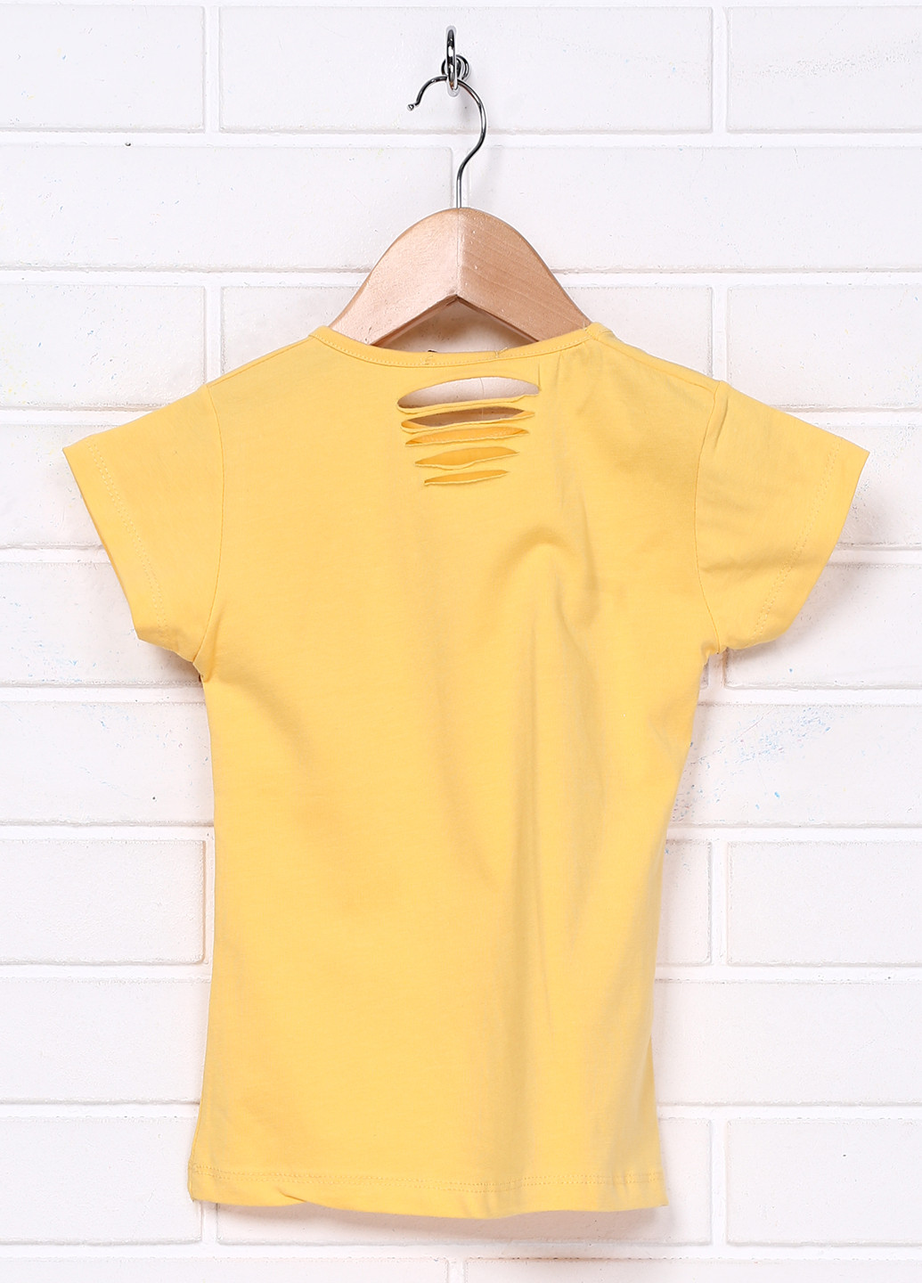 Желтая летняя футболка с коротким рукавом Bittos