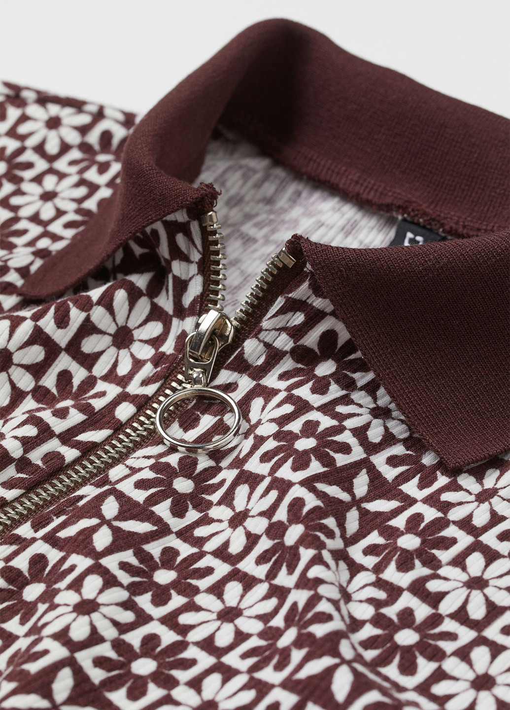 Комбинированное кэжуал платье H&M с цветочным принтом