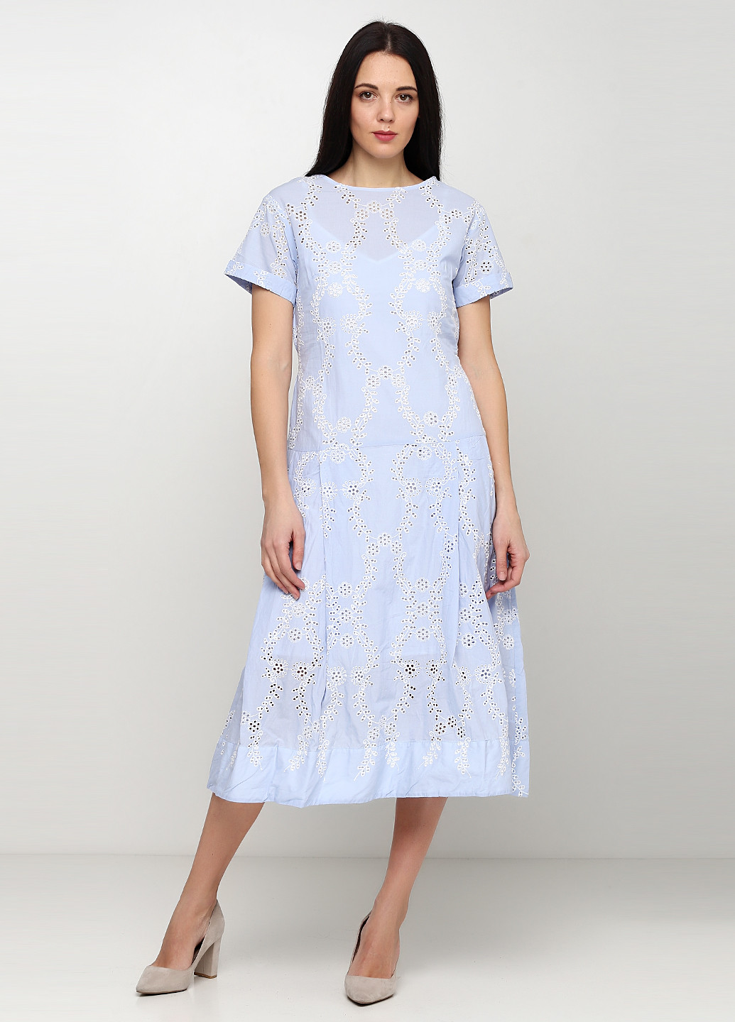 Блакитна кежуал плаття, сукня Andre Tan однотонна
