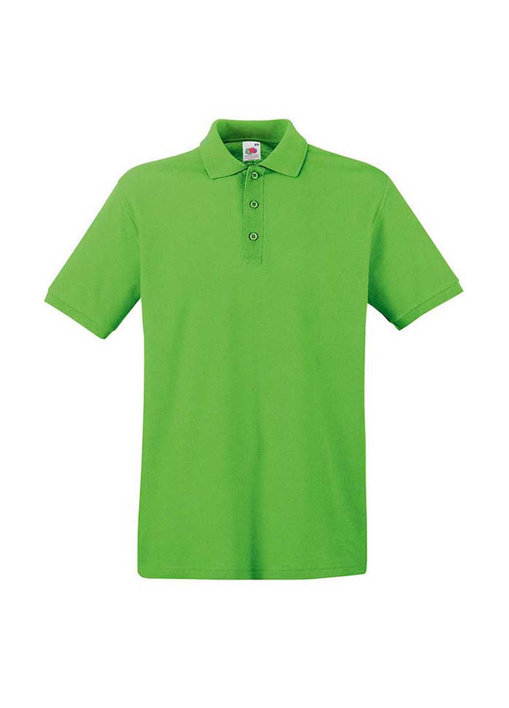 Лайм футболка-поло для мужчин Fruit of the Loom