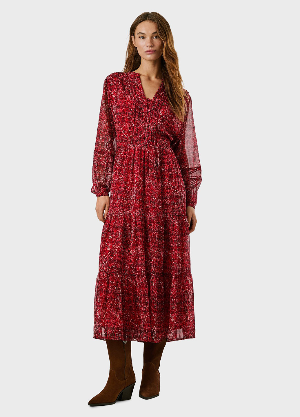 Червона кежуал сукня Pepe Jeans з малюнком