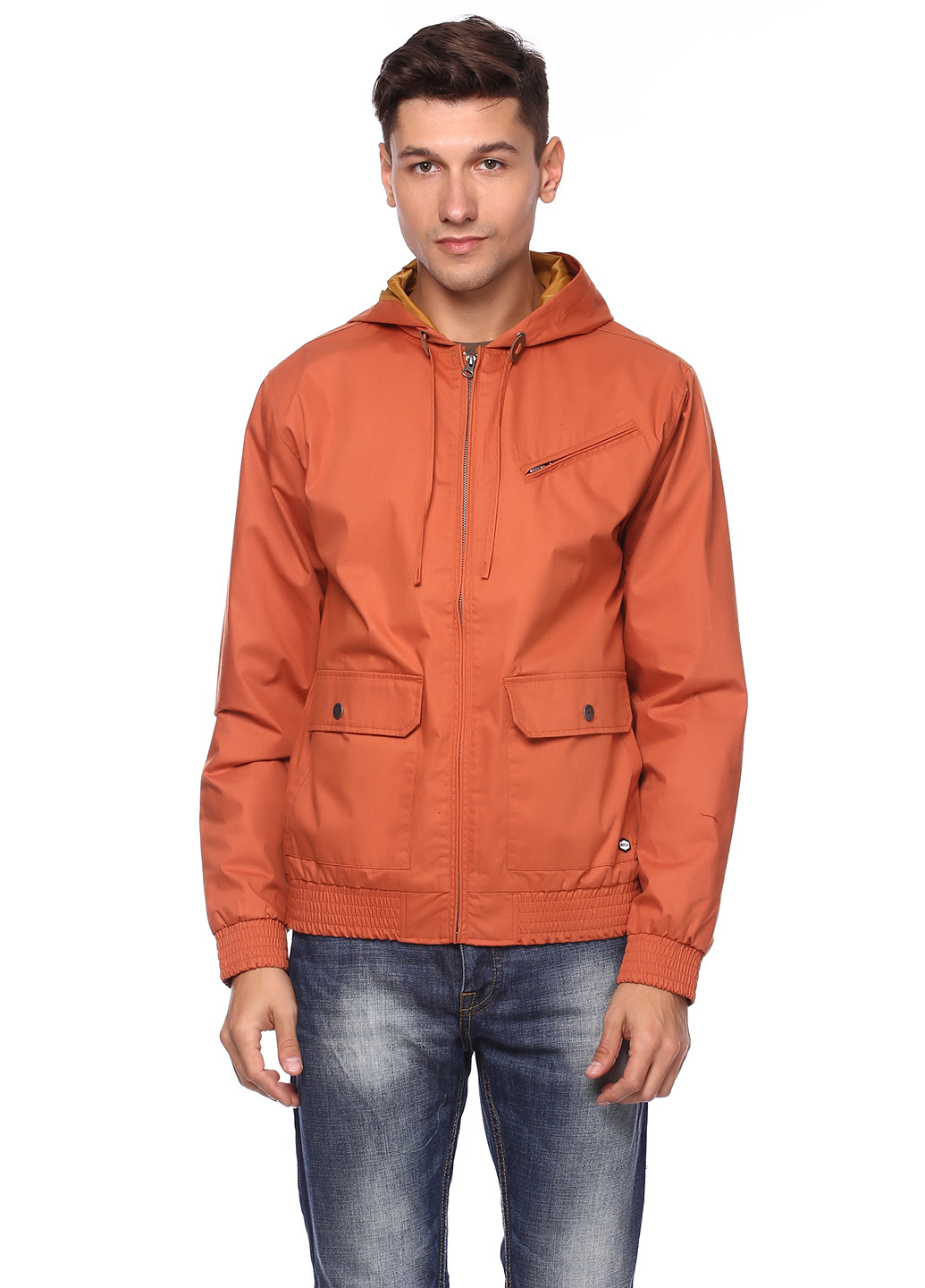 Оранжевая демисезонная куртка RVCA