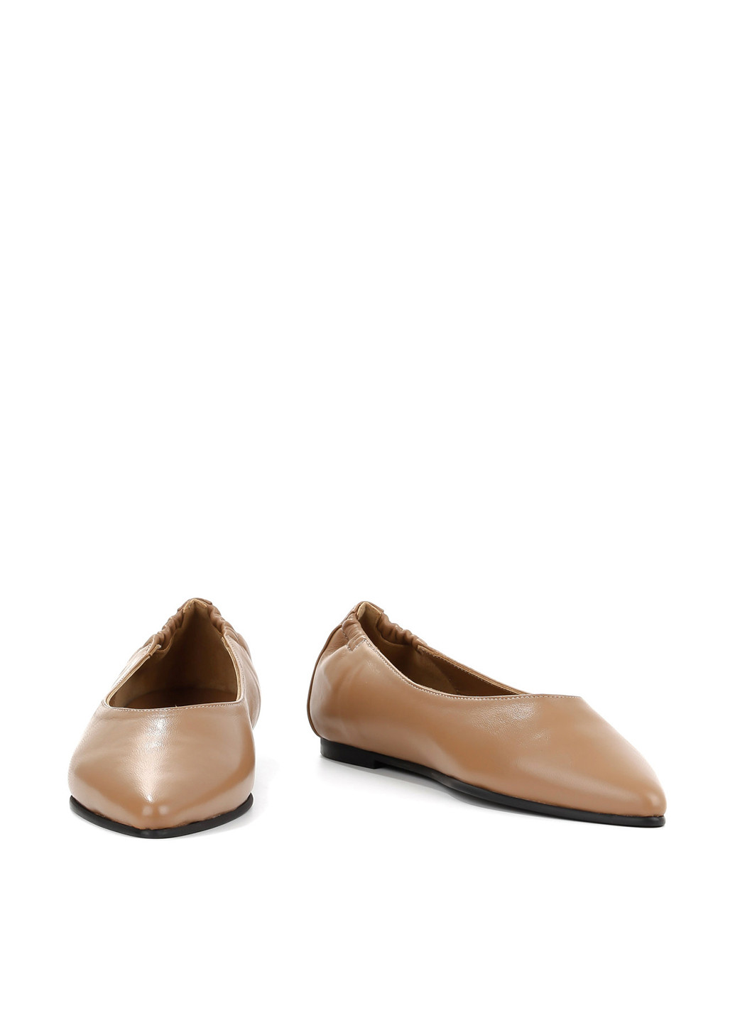Женские балетки Le'BERDES | бежевые однотонные без декора натуральная кожа (360795589)