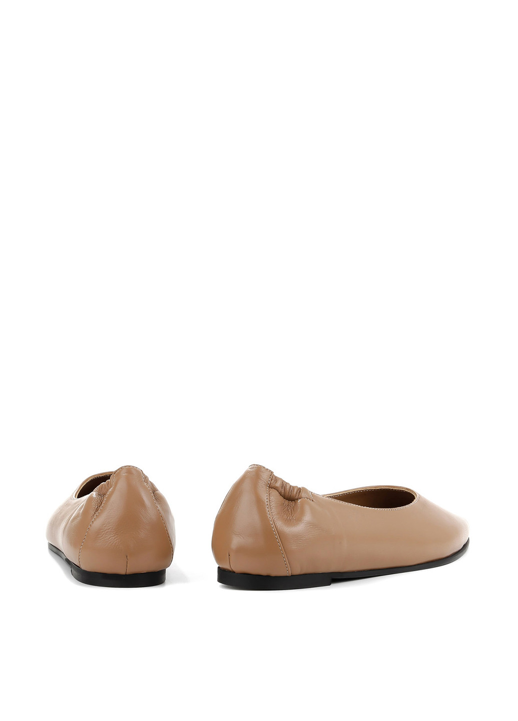 Женские балетки Le'BERDES | бежевые однотонные без декора натуральная кожа (360795589)