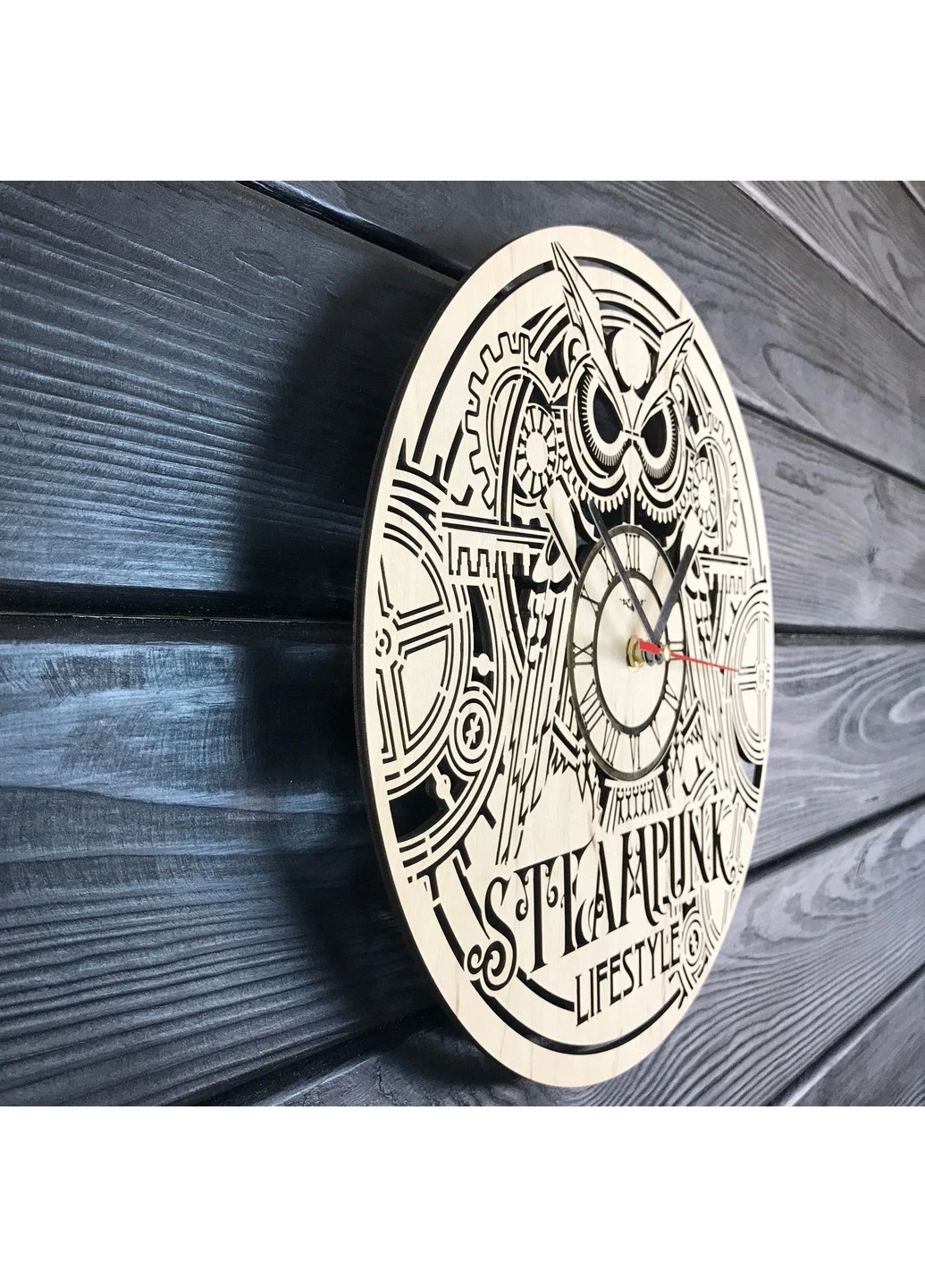 Концептуальний дерев`яний годинник в інтер`єр «Steampunk» 7Arts (253567081)