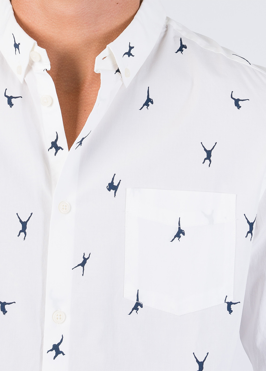 Белая кэжуал рубашка с рисунком Jack & Jones