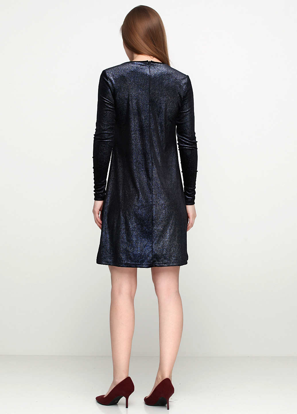 Темно-синее кэжуал платье MBYM меланжевое