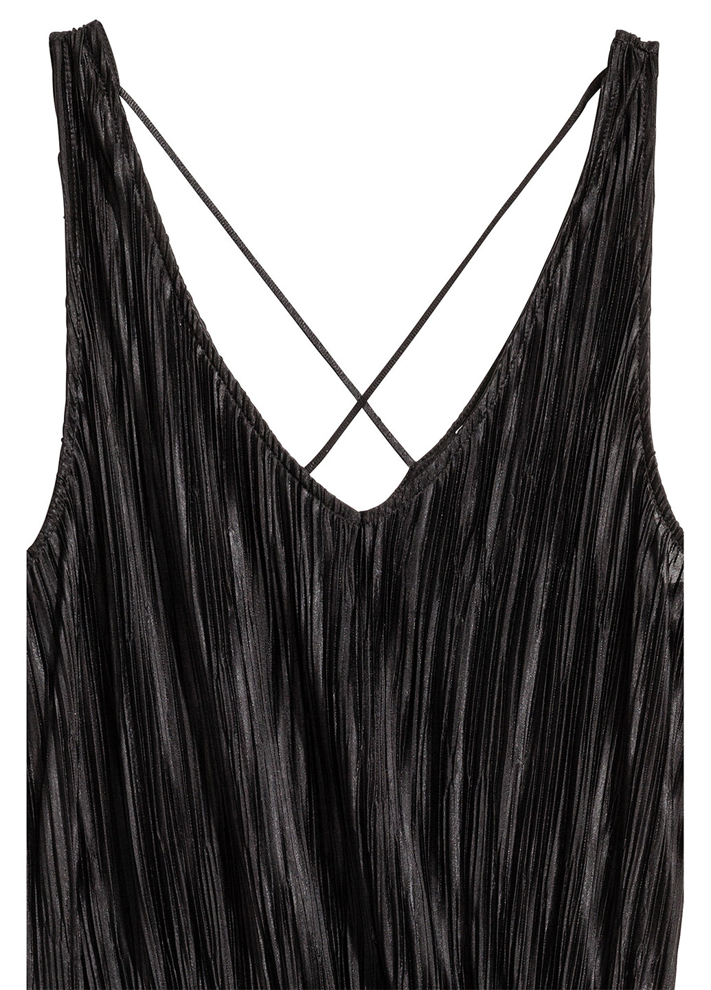 Черное кэжуал платье плиссированное H&M однотонное