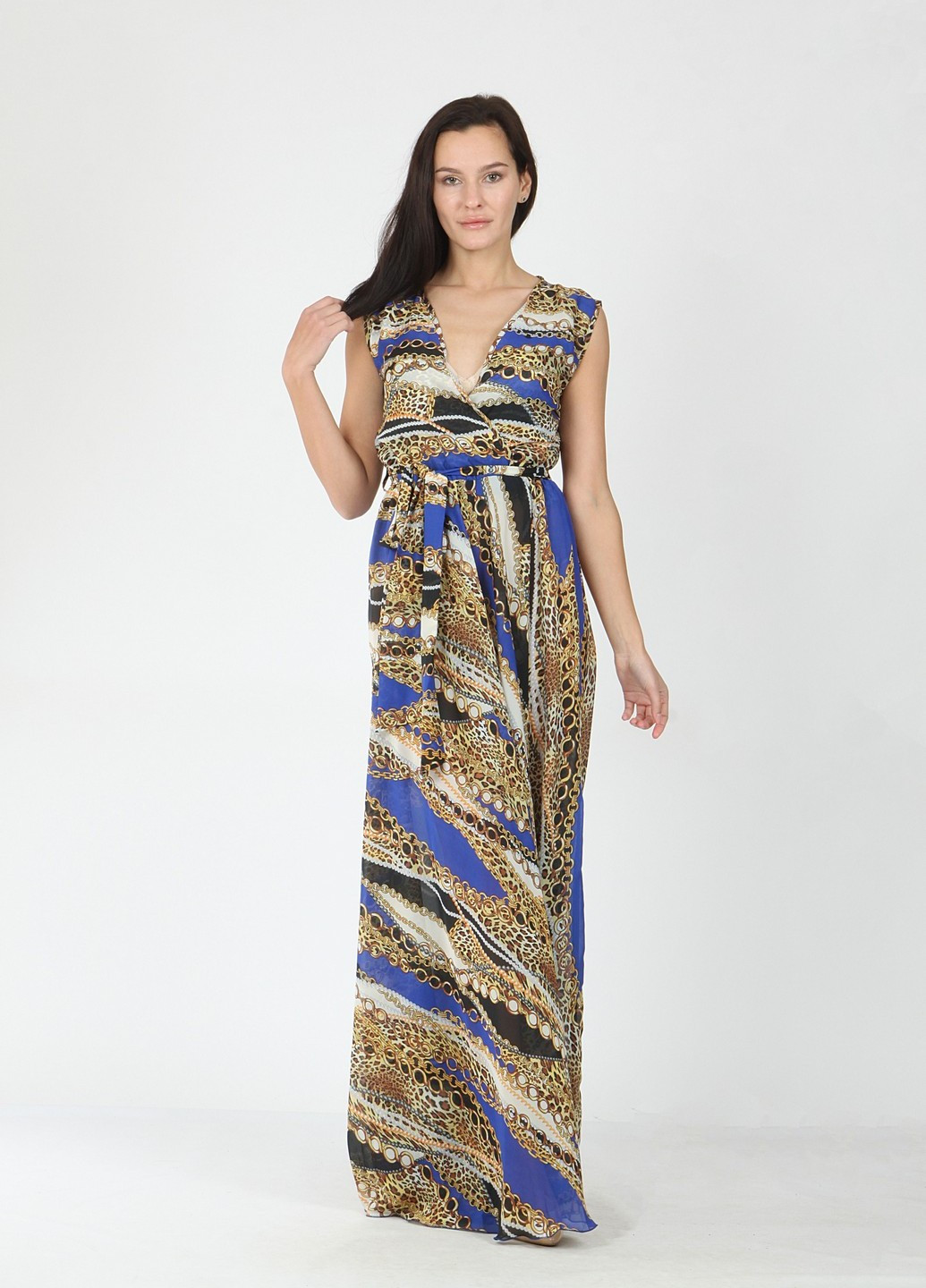 Комбинированное вечернее платье Enna Levoni тигровый