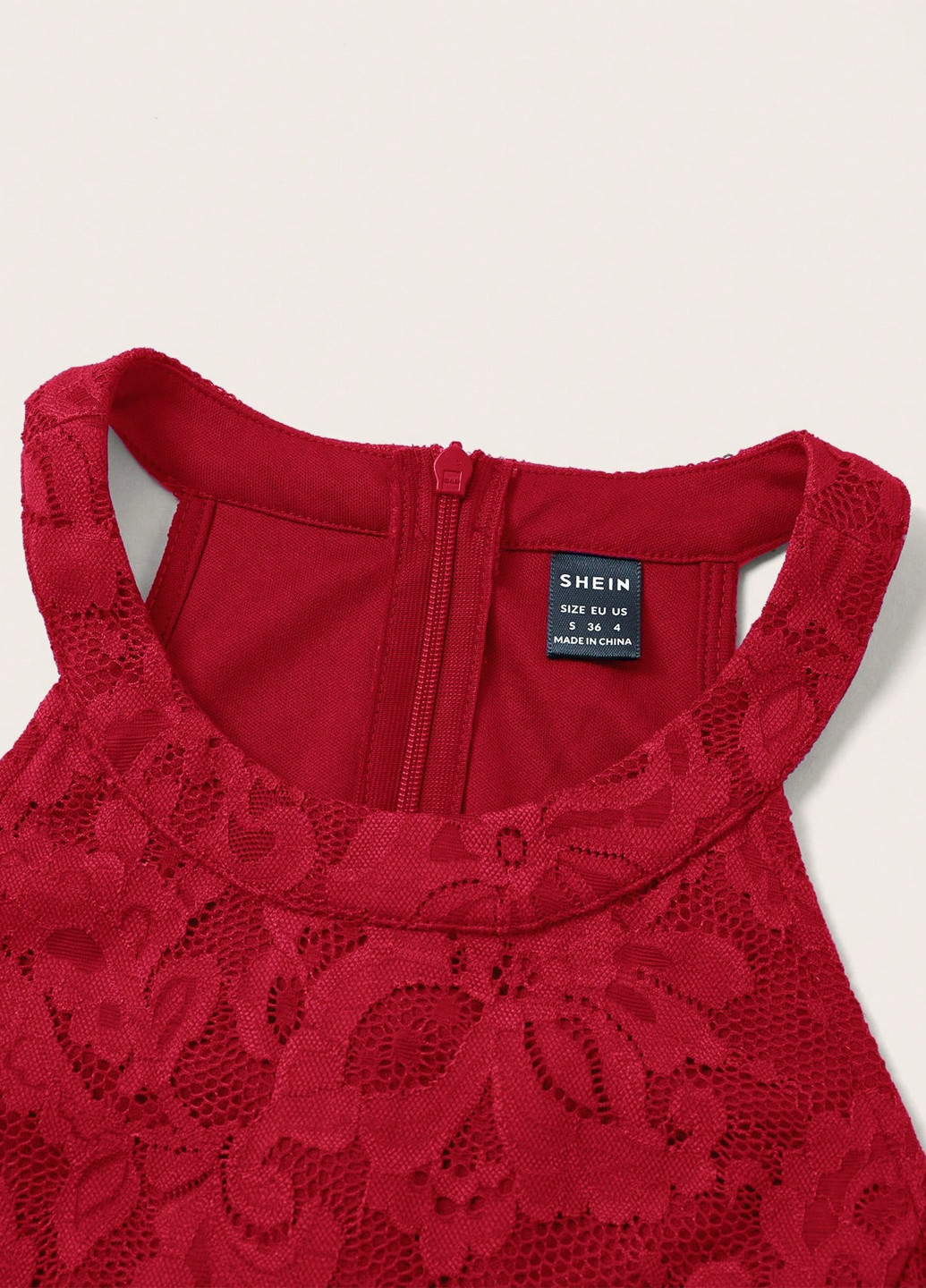 Красное вечернее платье с юбкой-солнце, в стиле ампир SHEIN однотонное