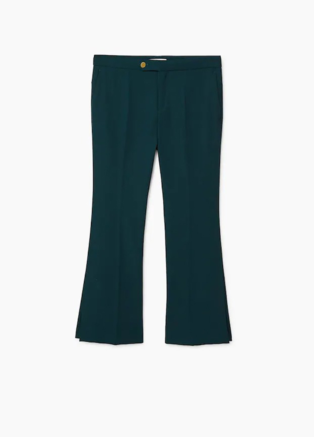 Темно-зеленые кэжуал летние клеш брюки Mango