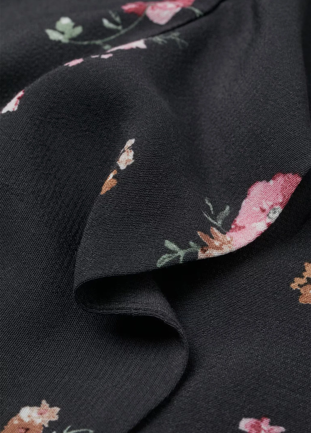 Чорна кежуал сукня H&M з квітковим принтом
