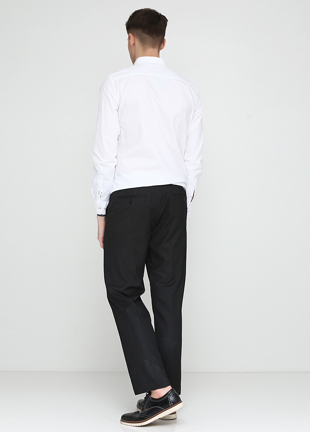 Черные кэжуал демисезонные со средней талией брюки ART9