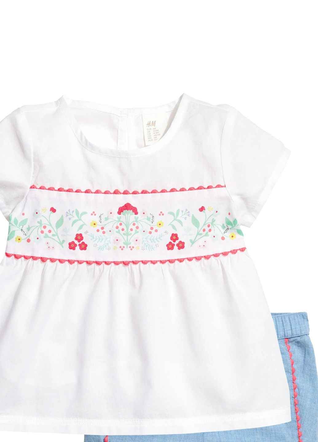 Белая летняя футболка H&M