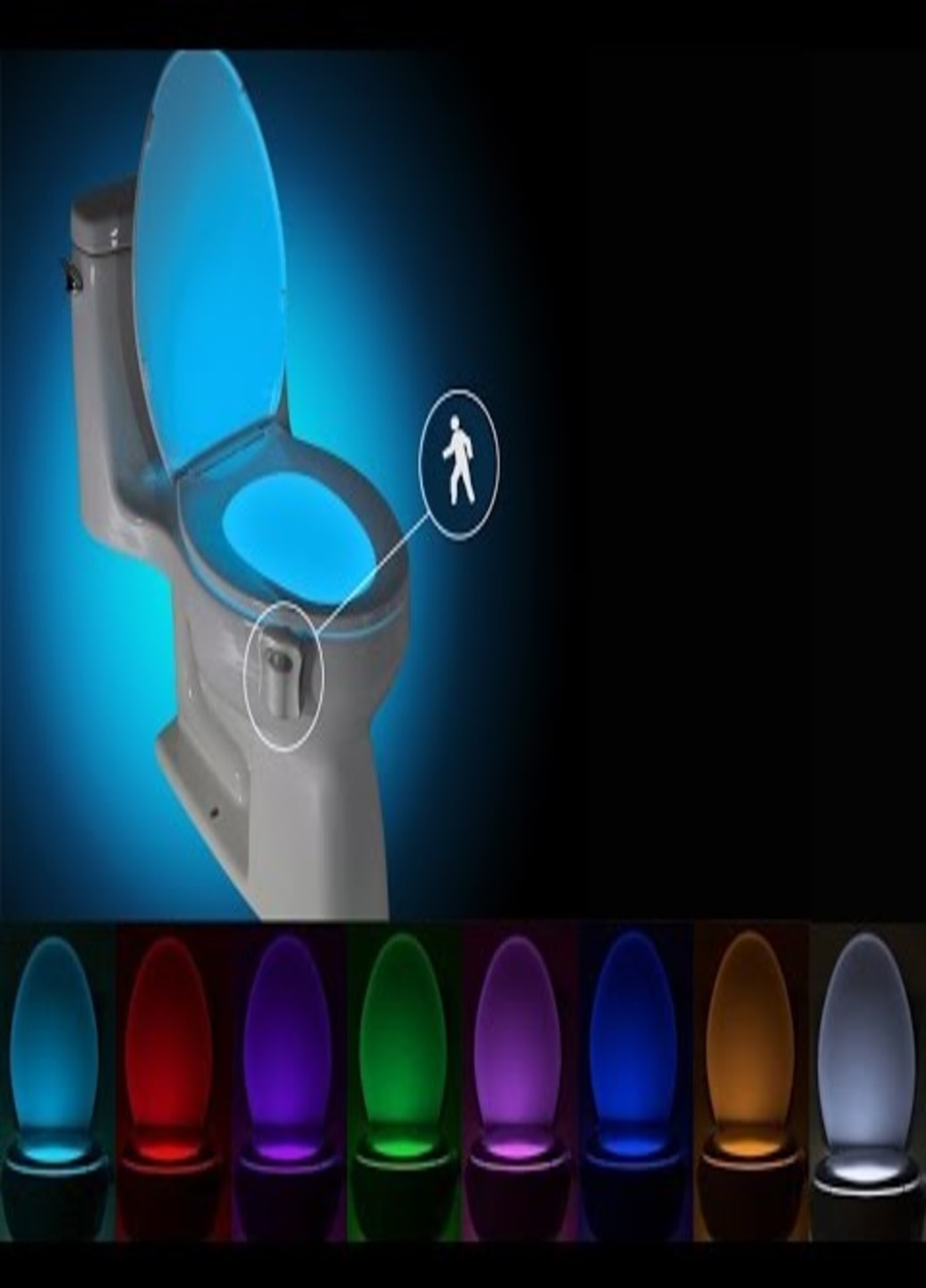 Світильник нічник Підсвічування LED для унітазу з датчиком руху 8 кольорів (5542336) Francesco Marconi (215118302)