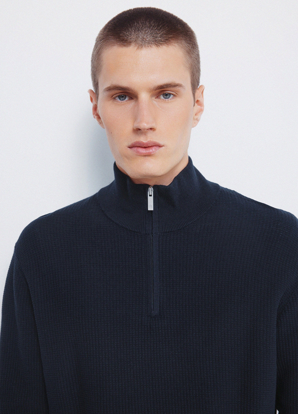 Темно-синяя футболка-поло для мужчин Springfield однотонная