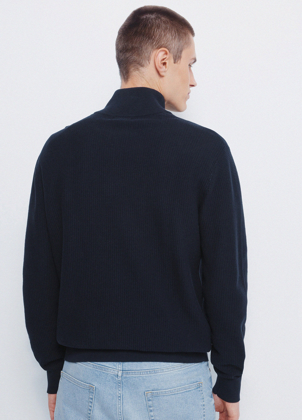 Темно-синяя футболка-поло для мужчин Springfield однотонная