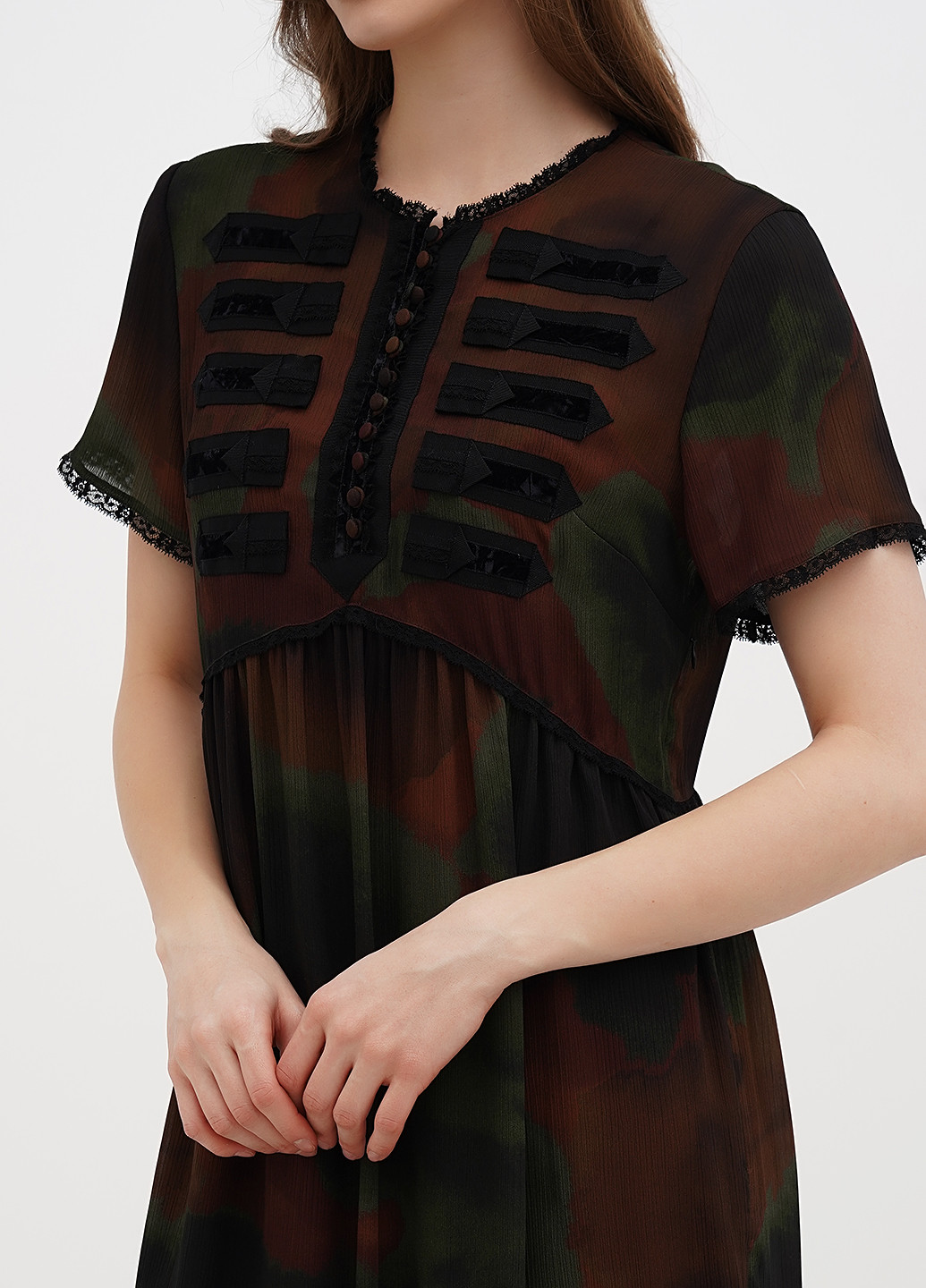 Комбінована кежуал сукня в стилі армпір Coach з абстрактним візерунком