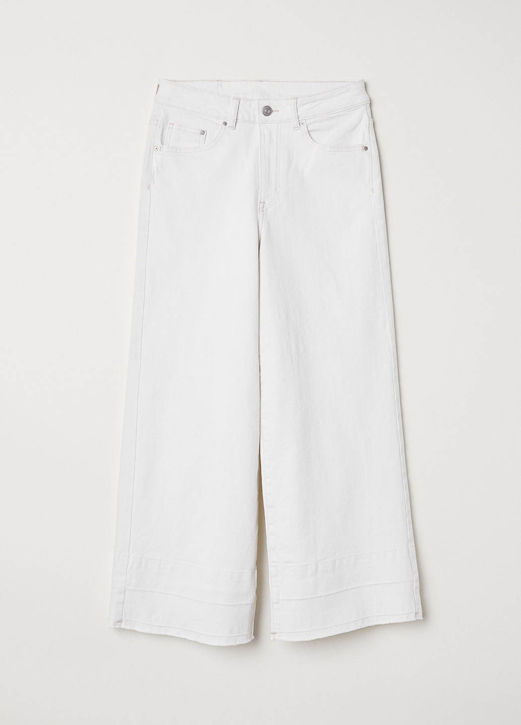 Белые демисезонные клеш джинсы H&M