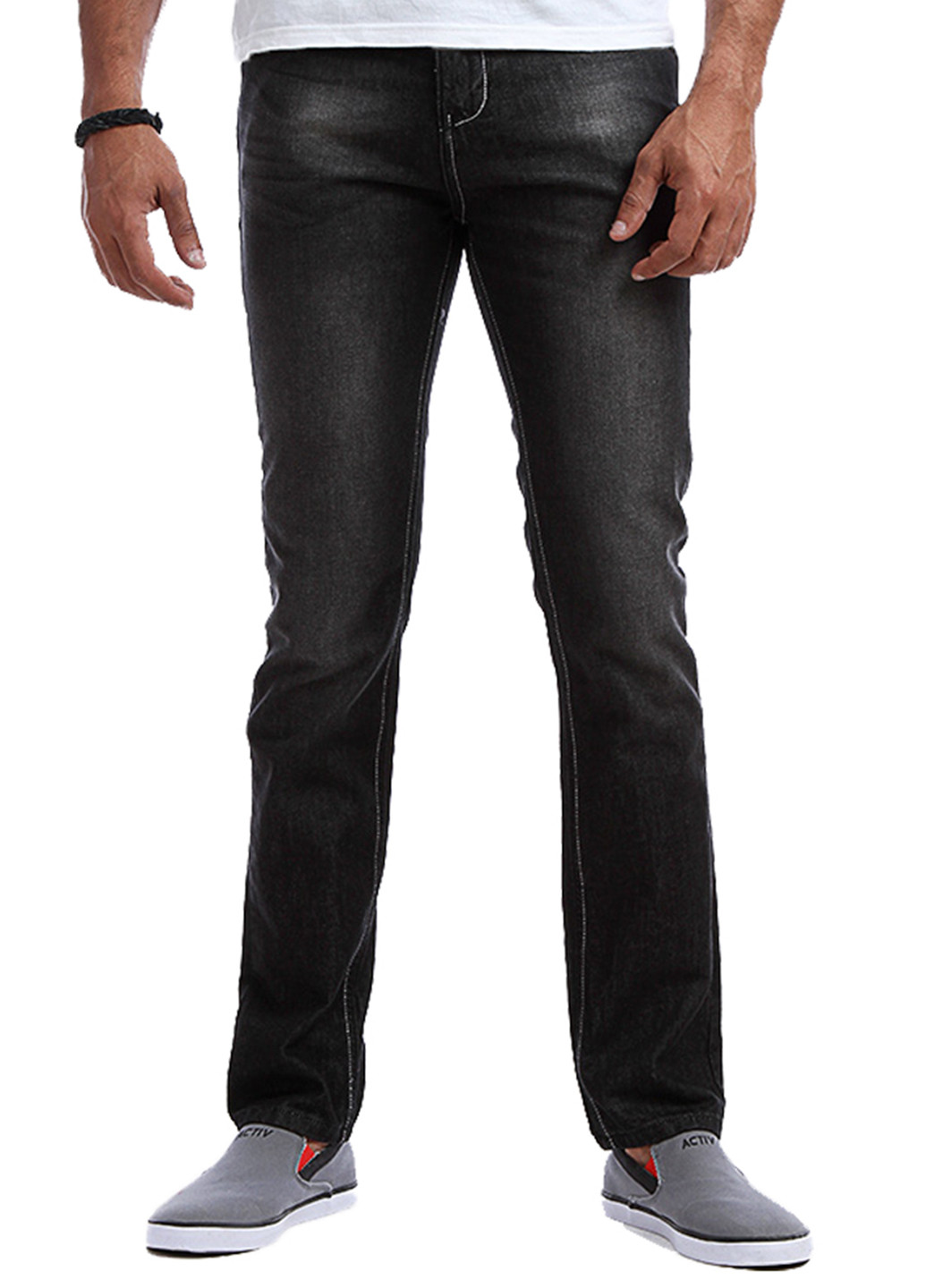 Темно-серые демисезонные прямые джинсы Яavin