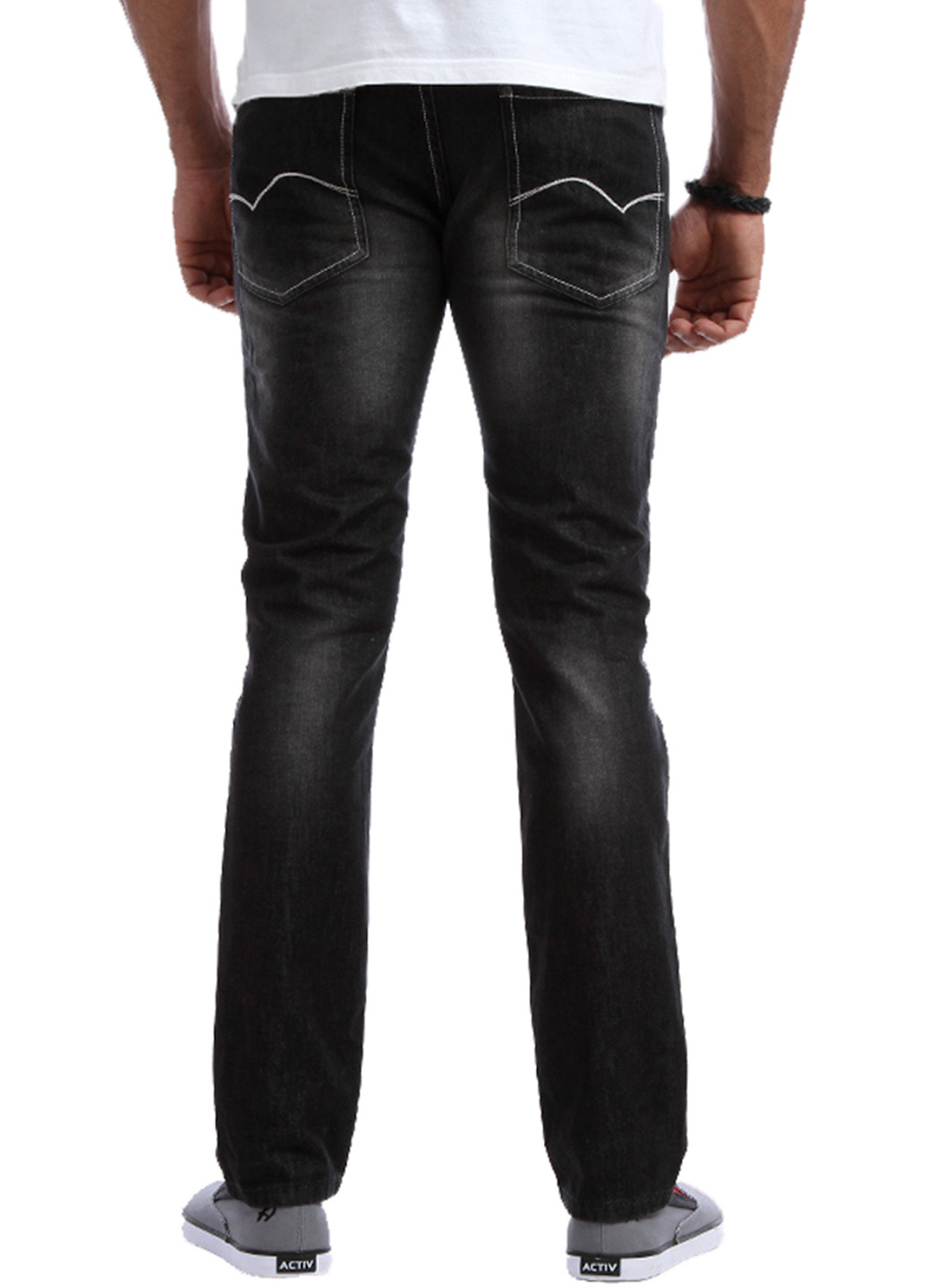 Темно-серые демисезонные прямые джинсы Яavin