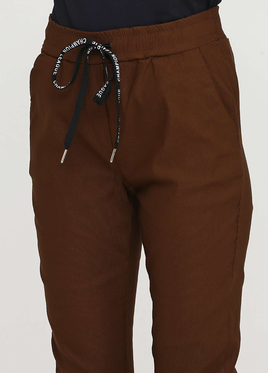 Темно-коричневые кэжуал демисезонные брюки Made in Italy