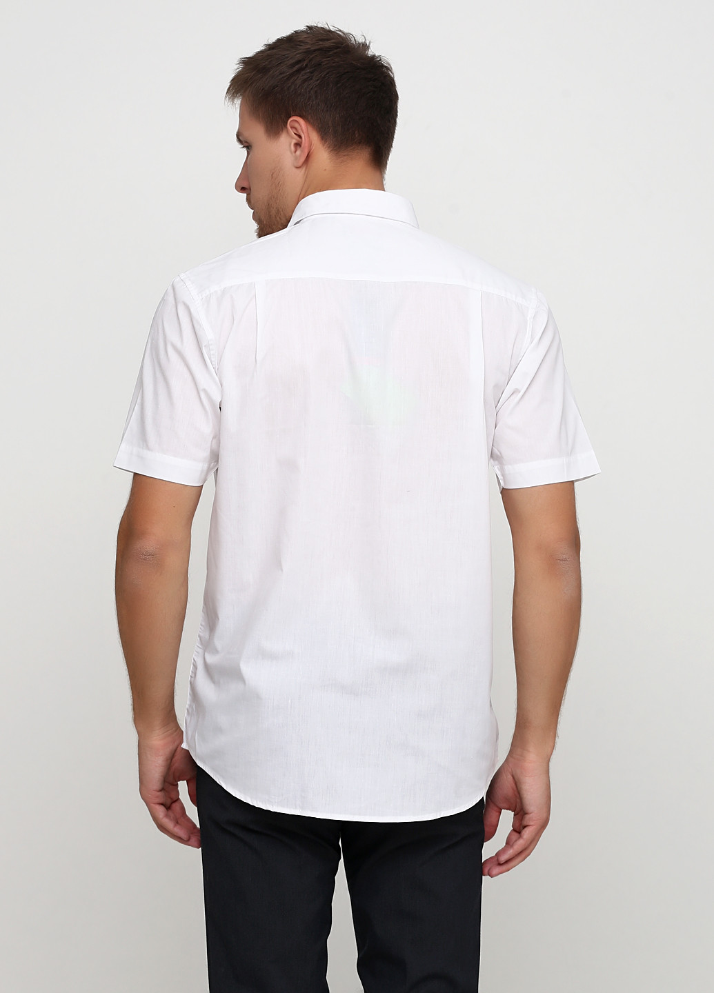 Белая классическая рубашка однотонная Pierre Cardin
