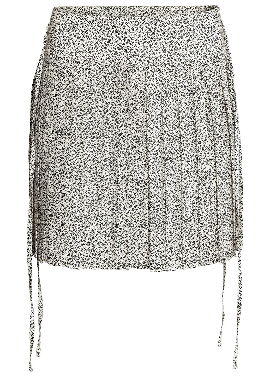 Светло-бежевая кэжуал с рисунком юбка H&M клешированная