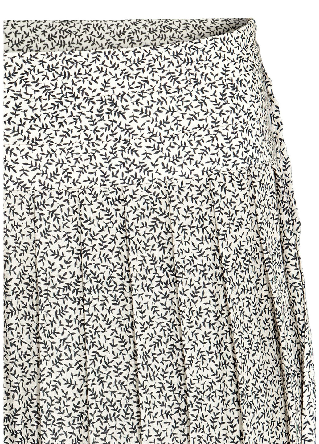Светло-бежевая кэжуал с рисунком юбка H&M клешированная