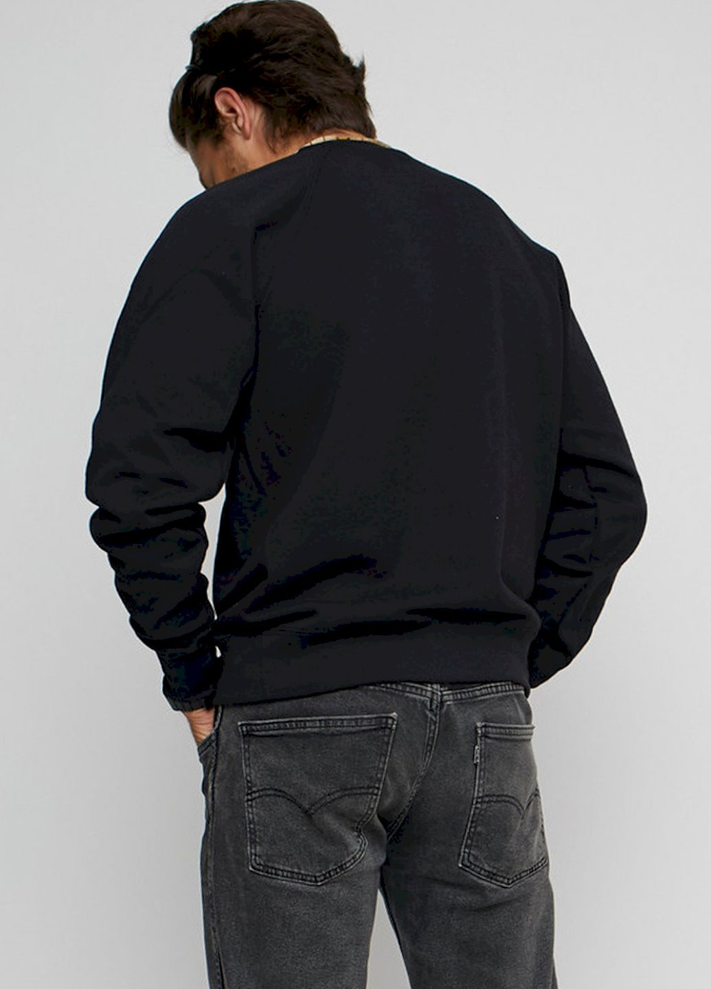 Черный свитшот мужской YAPPI рисунок (251424206)