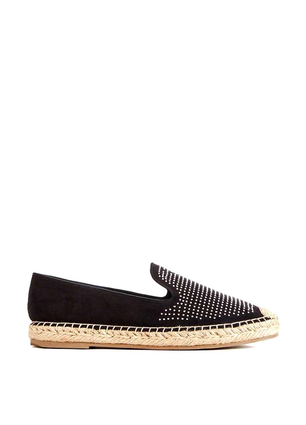 Чёрные эспадрильи JustFab однотонный без декора (22189314)