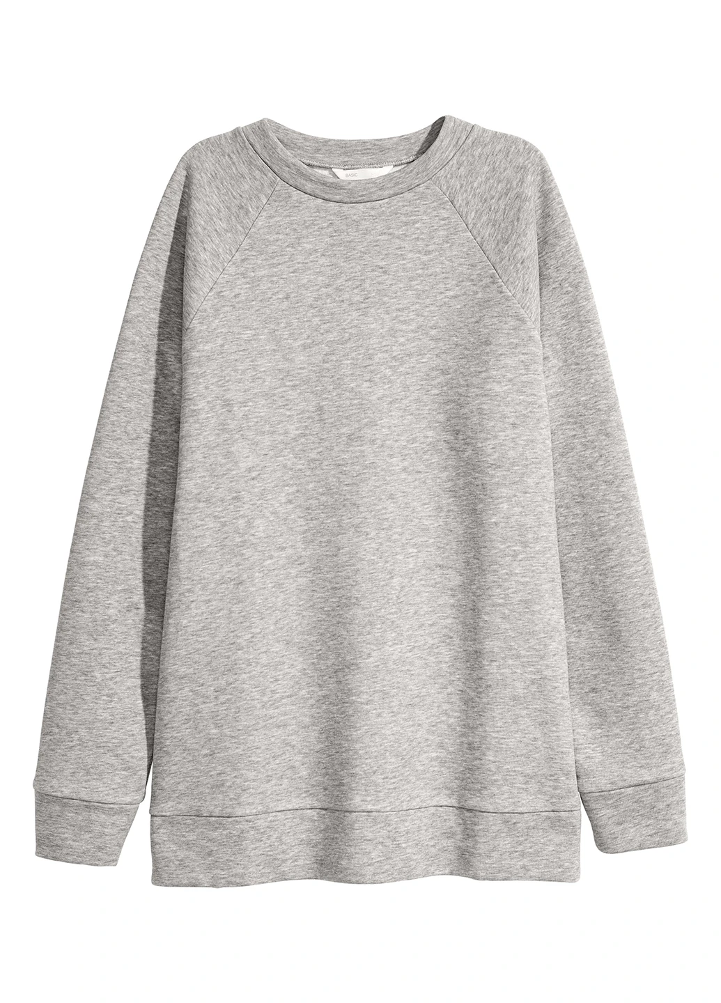 Сірий світшот H&M меланж без декору (203057422)