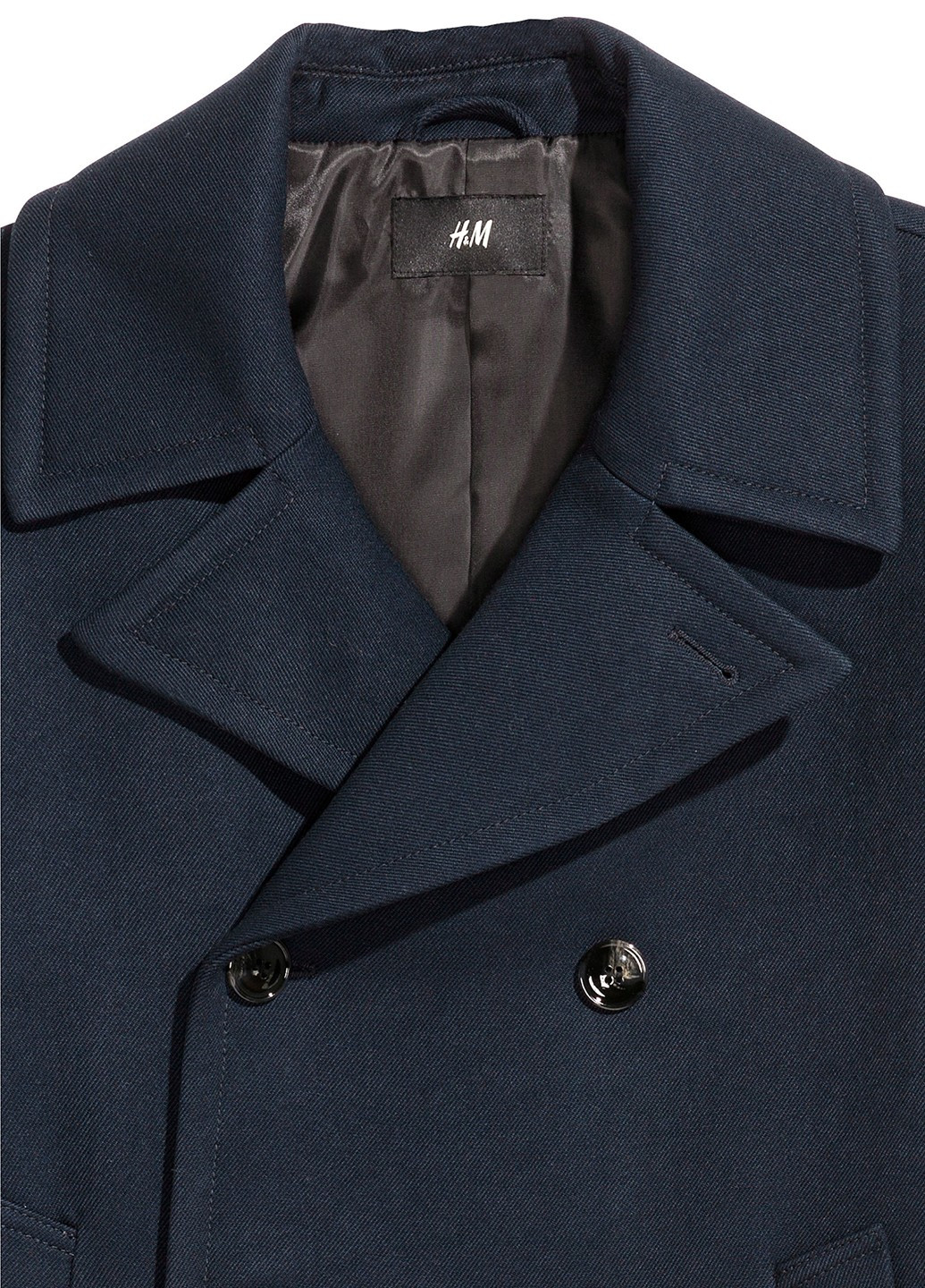 Синее зимнее Пальто пиджак H&M