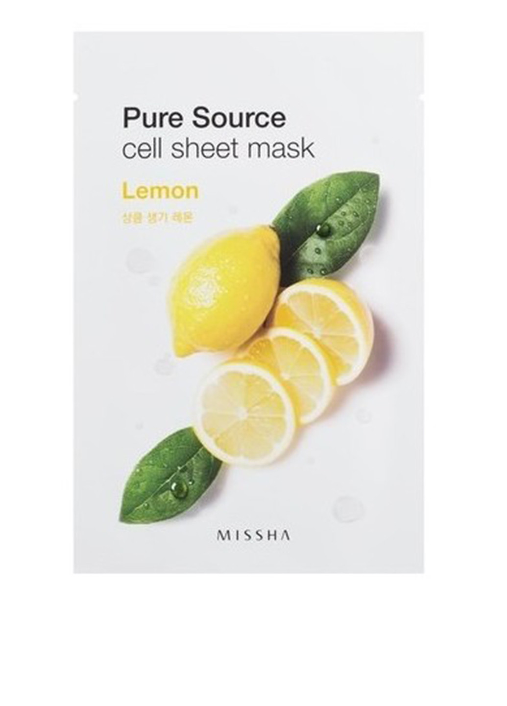 Маска зволожуюча тканинна Pure Source Cell Sheet Lemon, 21 г MISSHA (126348433)