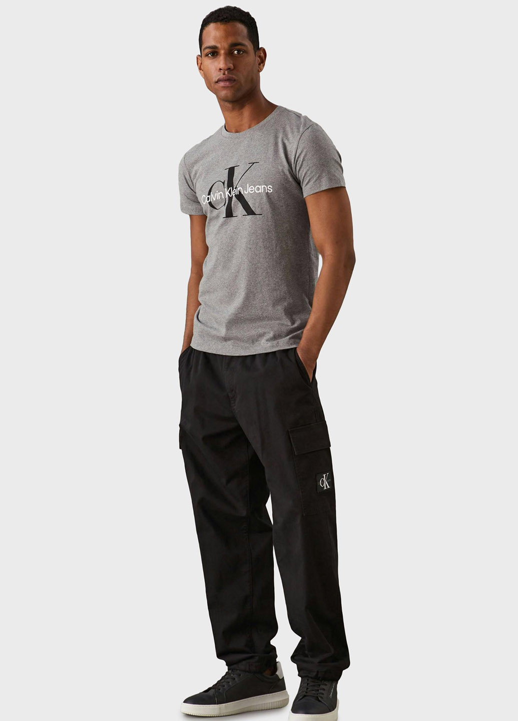 Черные кэжуал демисезонные карго брюки Calvin Klein Jeans