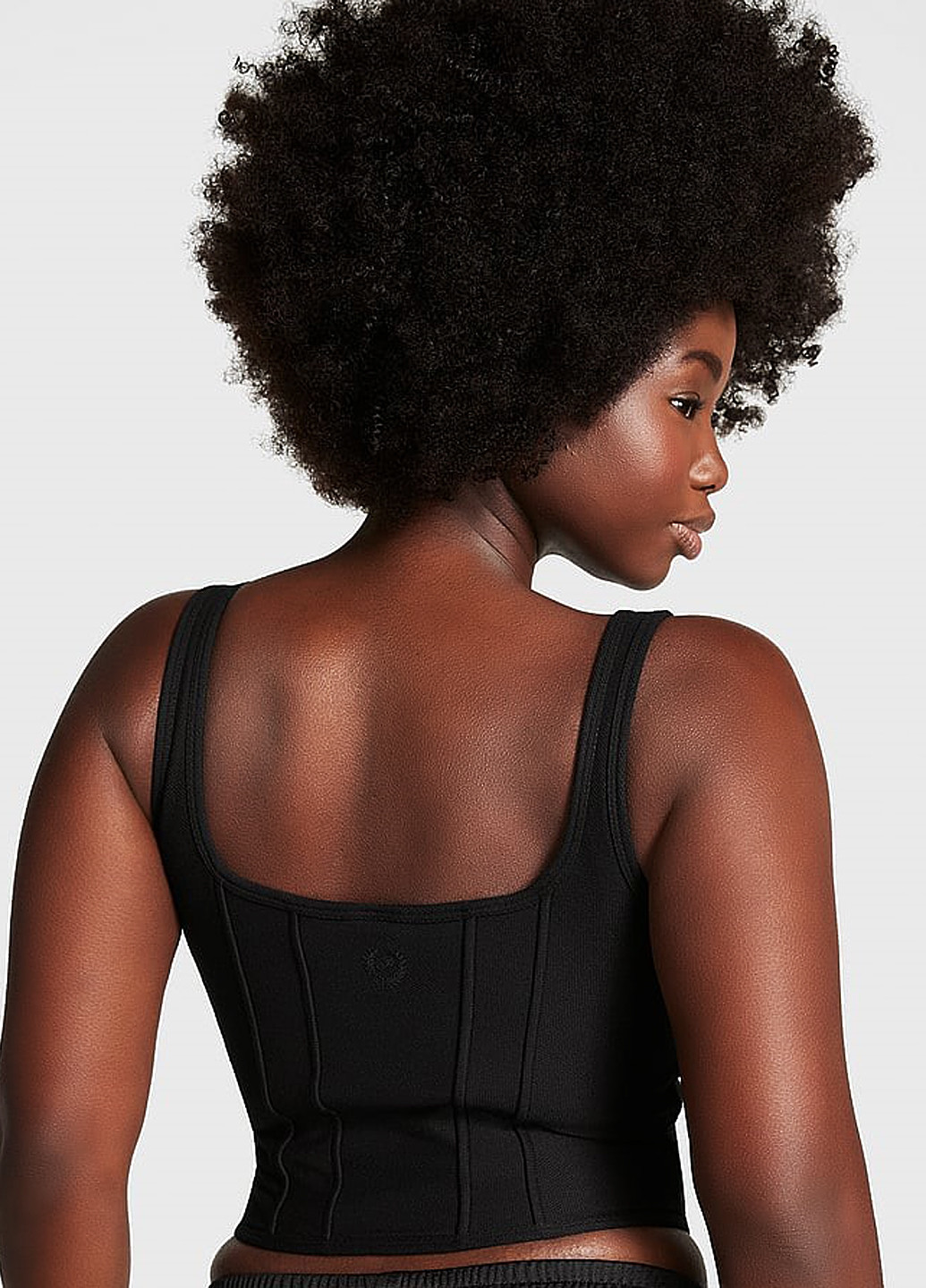 Черный демисезонный комплект (топ, юбка-шорты) Victoria's Secret