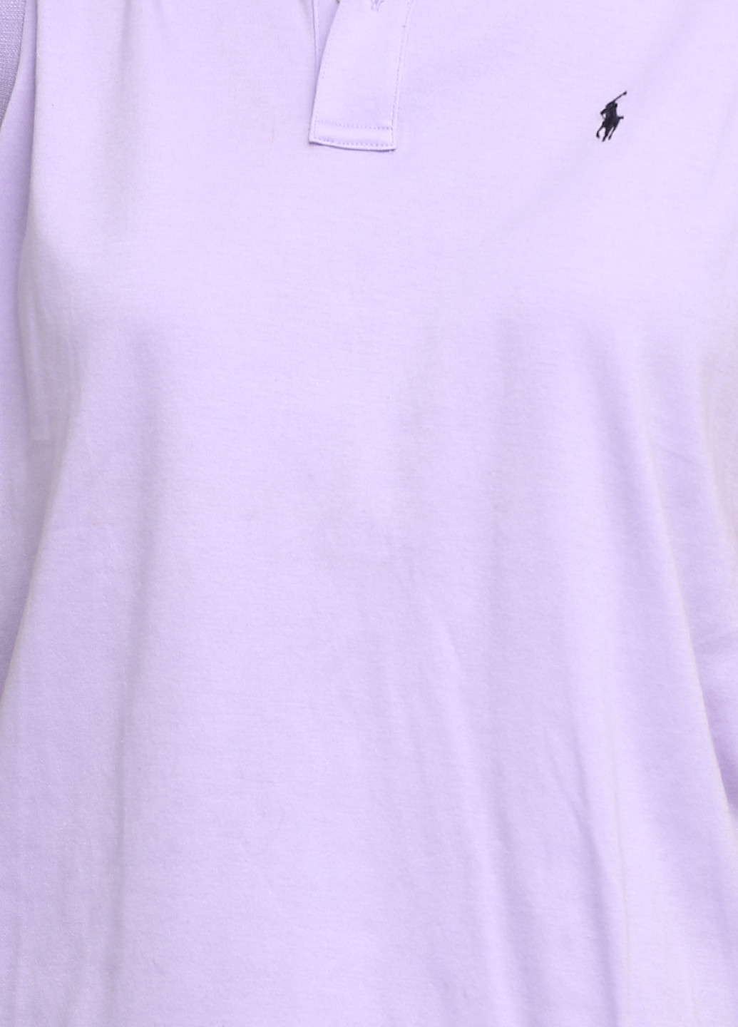 Сиреневая женская футболка-поло Ralph Lauren однотонная