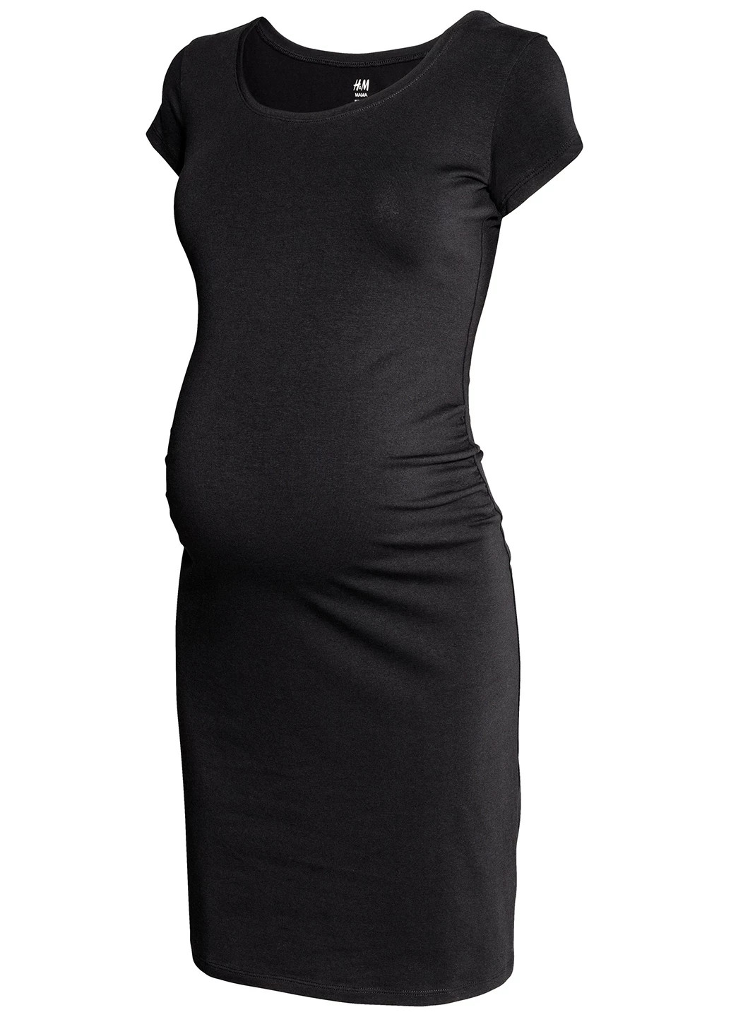 Черное кэжуал платье для беременных платье-футболка H&M однотонное